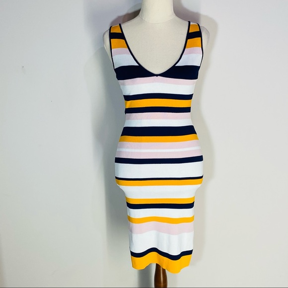 Kookai Dresses Kookai Striped Bodycon Fitted Dress Poshmark
